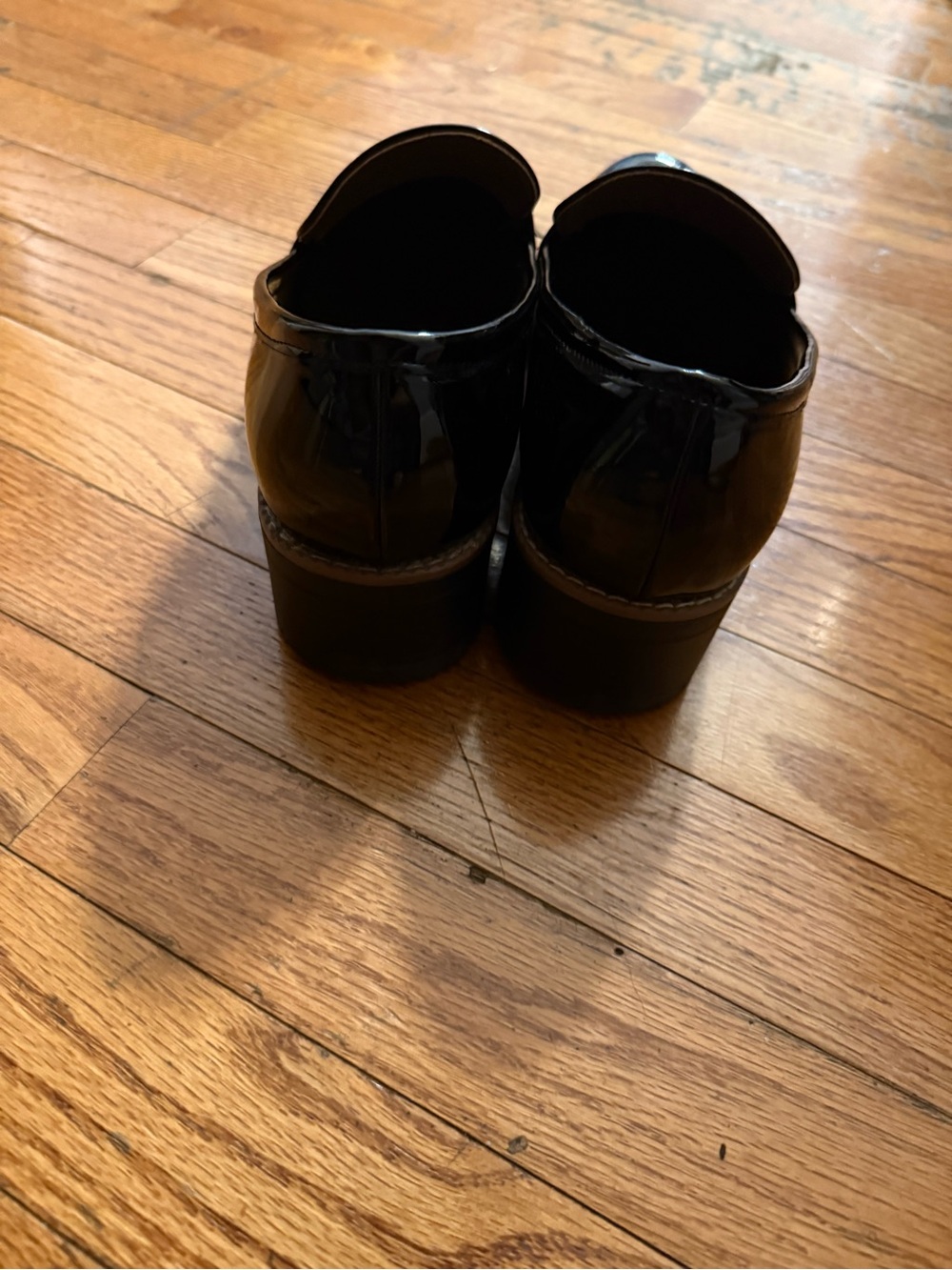 Classic Black Patent Penny Loafers for Women - Picture 4 of 9